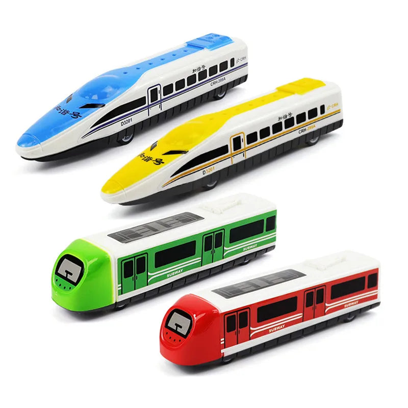 Mini Pull-Back Train Set (2-Pack) – Fun Inertia Cartoon Cars for Kids
