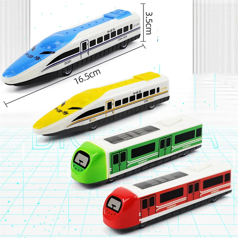 Mini Pull-Back Train Set (2-Pack) – Fun Inertia Cartoon Cars for Kids