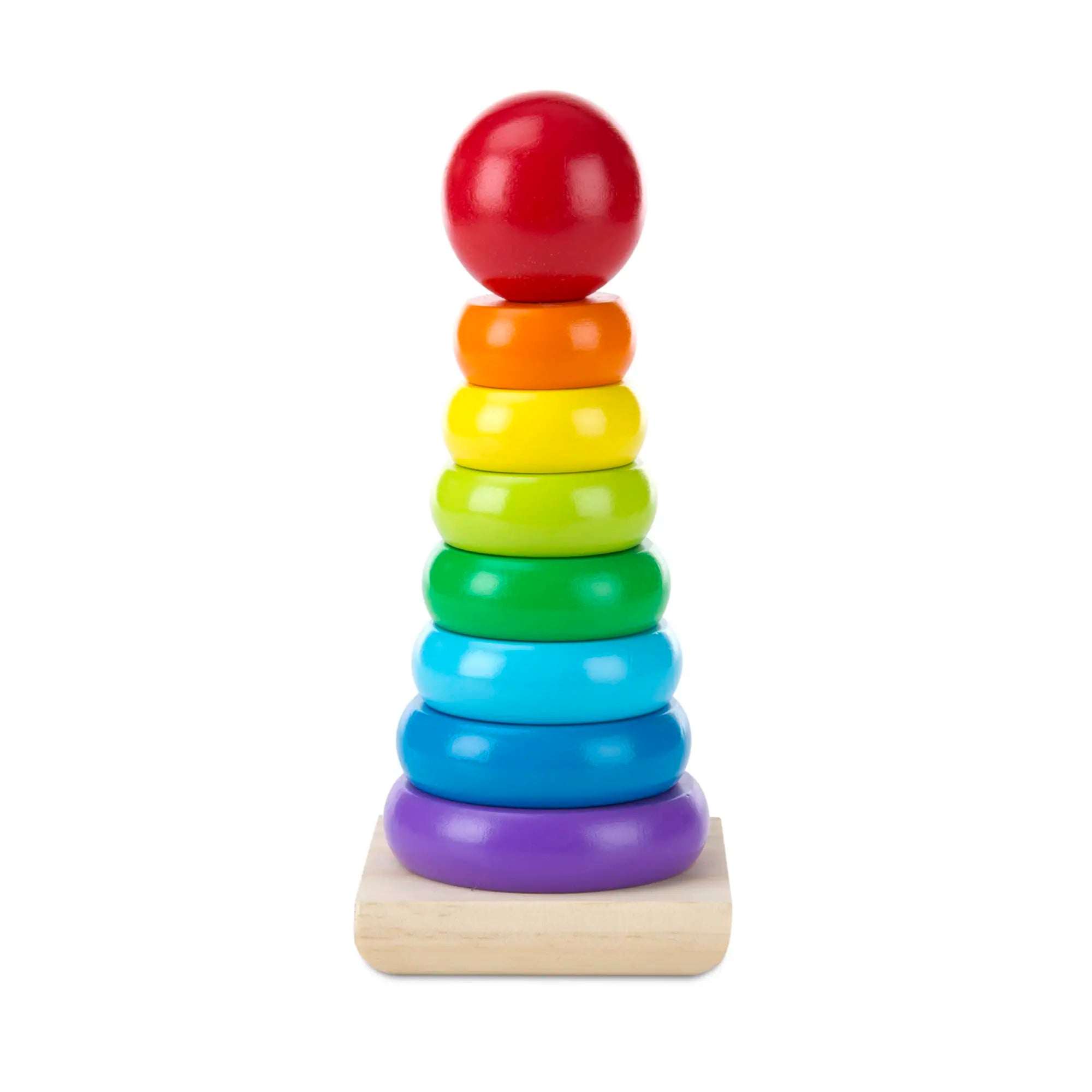 Rainbow Wooden Stacker – Montessori Educational Toy for Babies and Toddlers