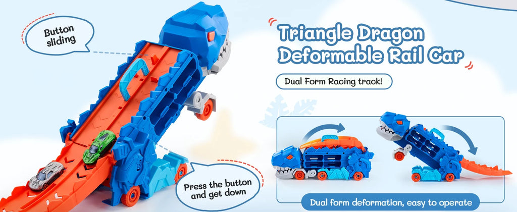 Dinosaur Devouring Car Transporter Set 🦖🚗✨