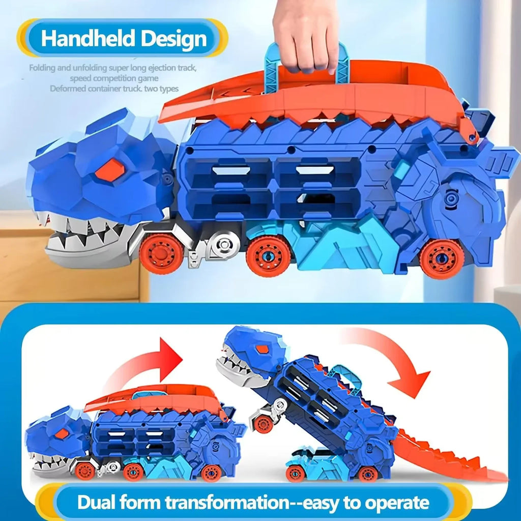 Dinosaur Devouring Car Transporter Set 🦖🚗✨