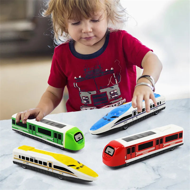 Mini Pull-Back Train Set (2-Pack) – Fun Inertia Cartoon Cars for Kids