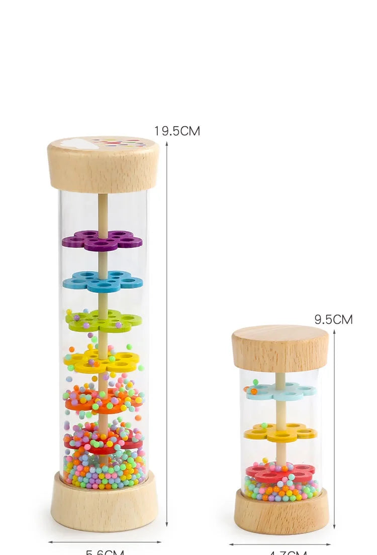 Montessori Baby Rain Stick – Colorful Hourglass Sensory Toy for Babies and Toddlers