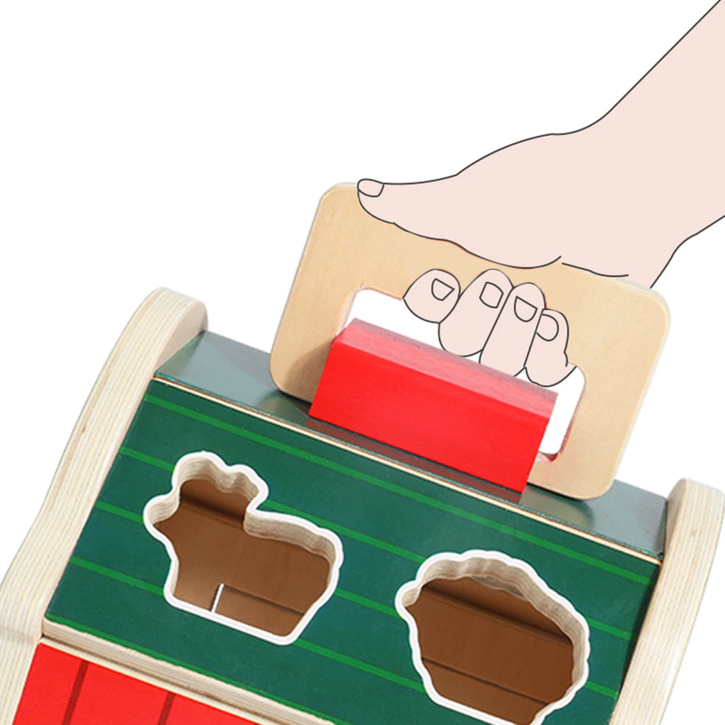 Wooden Activity Cube – Montessori Shape Sorter Toy for Toddlers (Ages 3–5)